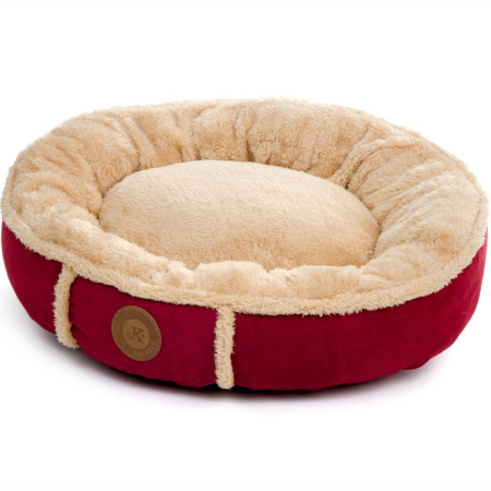 Paturi & Culcușuri - Patut rotund foarte pufos pentru câini de talie mică și pisici