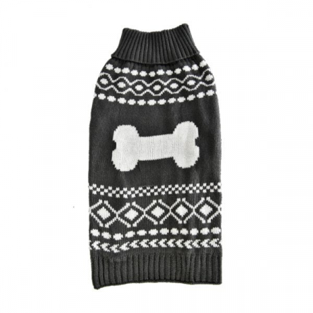 Hainuțe - Pulover pentru caini gri, 45 cm