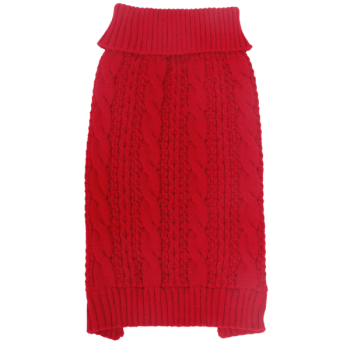 PUPPY SHOP - Pulover rosu tricotat pentru caini, div marimi