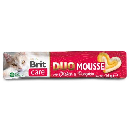 Recompense & Snack - Recompensa Brit Care Creamy Duo Mousse cu pui și dovleac, 4x14 g