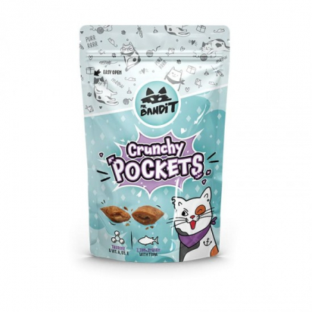 Recompense pentru pisici Mr.Bandit Cat Crunchy Pockets cu ton, 40 G