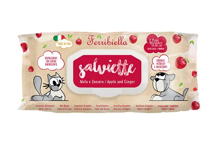 Sampon & Servețele umede - Servetele umede Ferribiella - Ghimbir & Mere - 40 buc