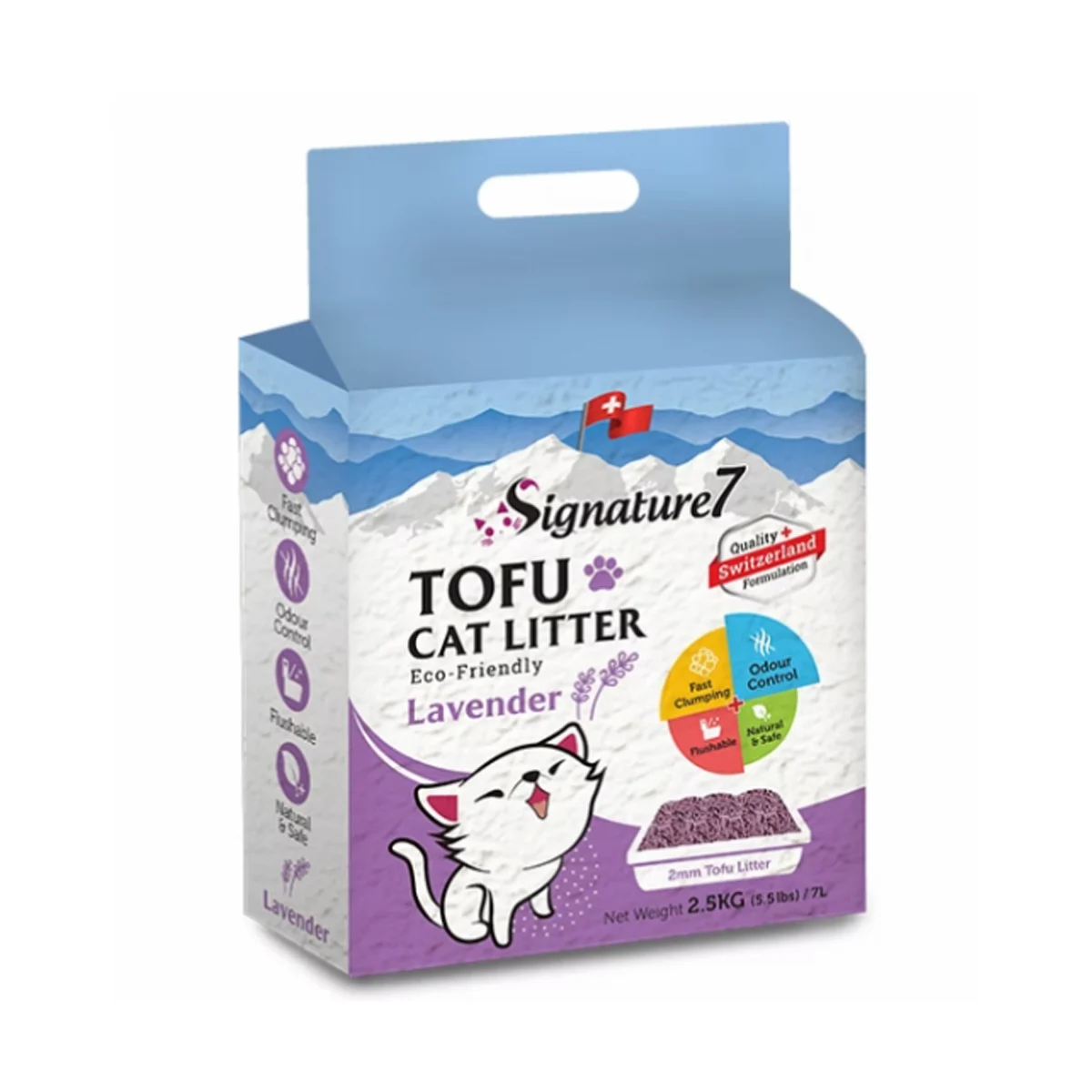 Igienă & Îngrijire - Signature7 Asternut Igienic Tofu cu Lavanda 7 L