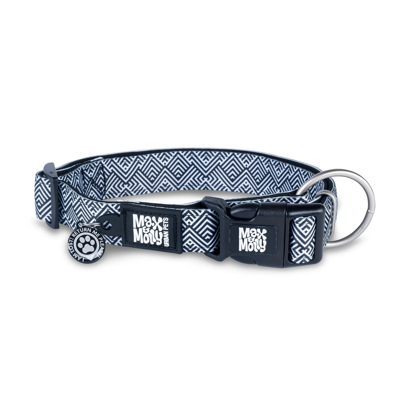 PUPPY SHOP - Zgarda caini Max&Molly cu cod de indentificare QR, M div. culori