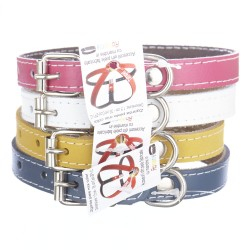 Zgardă - Zgardă din piele pentru câini 1.5 x 35 cm, div.culori