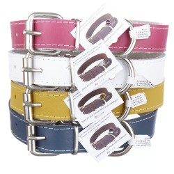 Zgardă - Zgardă din piele pentru câini 2.3 x 50 cm, div.culori