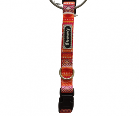 Zgărzi, Lese & Hamuri - Zgardă textilă colorată pentru câini și pisici, 1 cm/20-30 cm