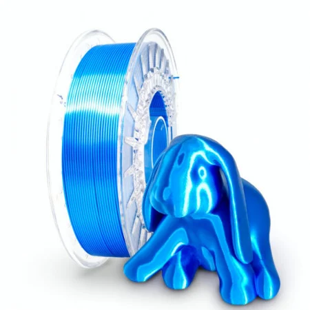 Filament 3D 1.75 mm PLA - Silk Blue Albastru 800g [2]