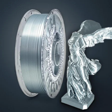 Filament 3D 1.75 mm PLA - Silk Steel Gri 800g [2]