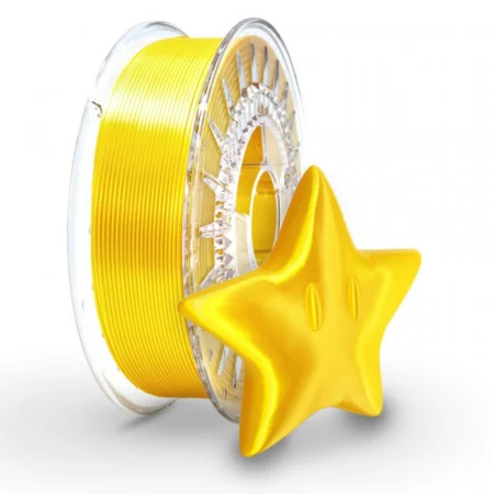 Filament 3D 1.75 mm PLA - Silk Yellow Galben 800g [2]