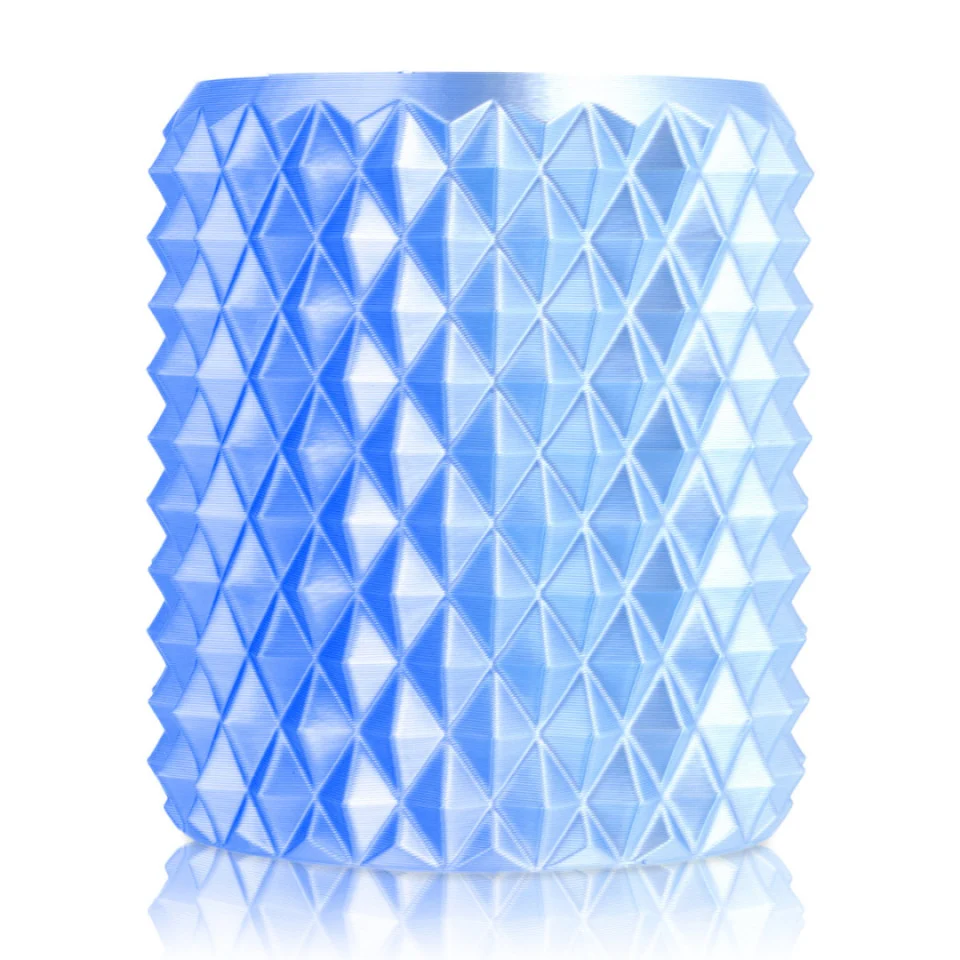 Filament 1.75 mm ReFill PLA Magic Silk Frozen Alb Albastru [3]