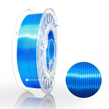 Filament 3D 1.75 mm PLA - Silk Blue Albastru 800g [0]