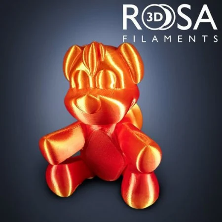 Filament 3D 1.75 mm PLA  Silk Rainbow Fire Rosu Portocaliu 800g [3]