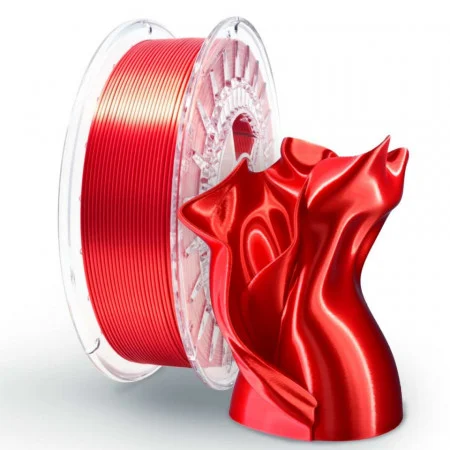Filament 3D 1.75 mm PLA - Silk Red Rosu 800g [1]