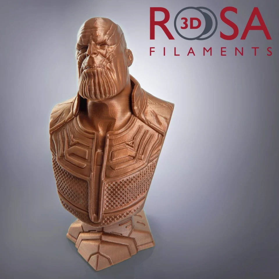 Filament 1.75 3D mm PLA Starter Glitter Bronze Bronz 800g [2]