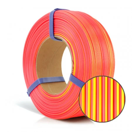 Filament 1.75 mm ReFill PLA Magic Neon Galben Portocaliu 1Kg [2]