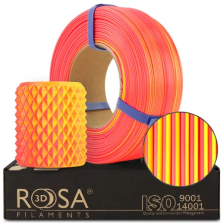 PLA - Filament 1.75 mm ReFill PLA Magic Neon Galben Portocaliu 1Kg