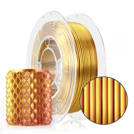 PLA - Filament 1.75 mm ReFill PLA Magic Silk Gold - Copper Auriu Cupru 1Kg