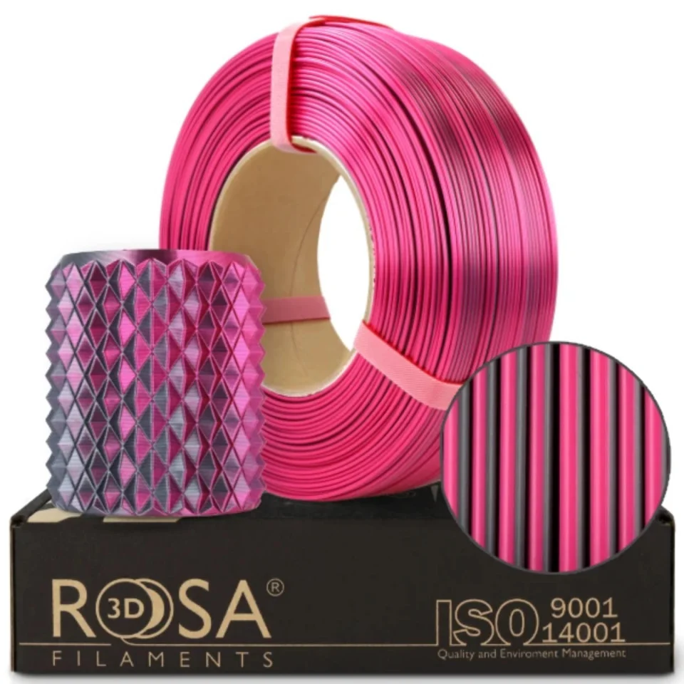 PLA - Filament 1.75 mm ReFill PLA Magic Silk Mistic Purple Gri Fucsia 1kg
