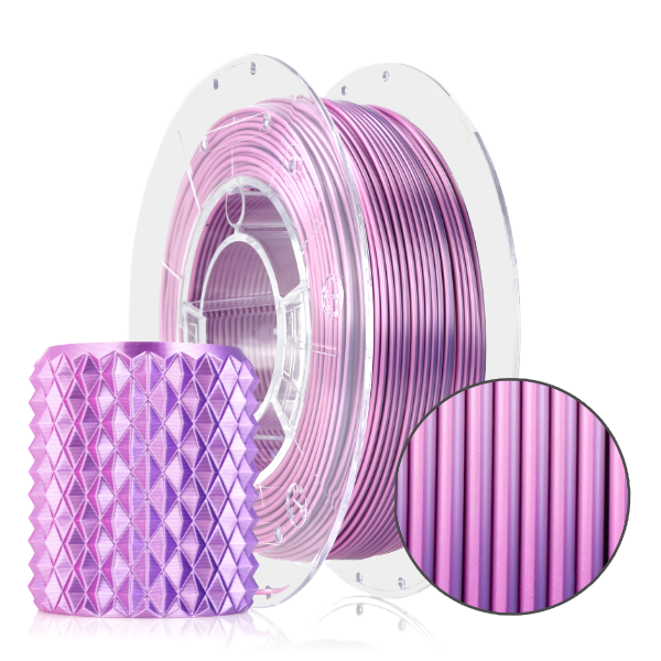 PLA MAGIC SILK - Filament 1.75 mm ReFill PLA Magic Silk Pink Dynamic Roz Violet 300g