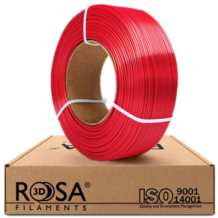 PLA - Refil Filament 3D 1.75 mm PLA - Silk Red Rosu 800g