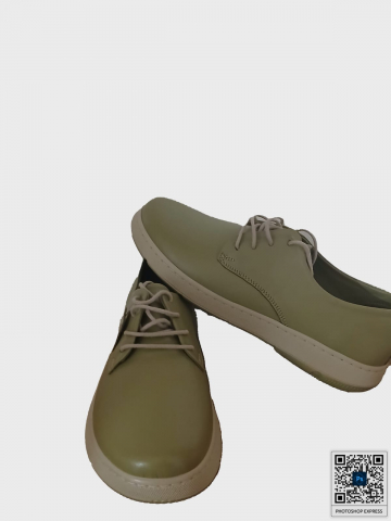 PANTOFI DE PIELE - Pantofi Casual Verde cu Șireturi