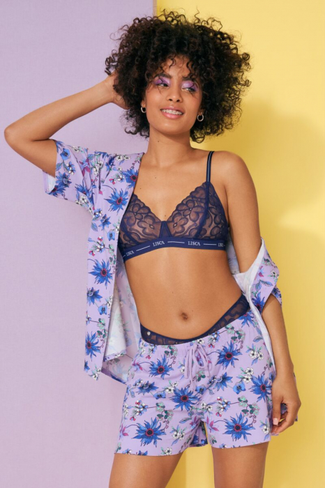 LISCA Chilot brazilian din bumbac si modal SUNFLOWER bleumarin [7]
