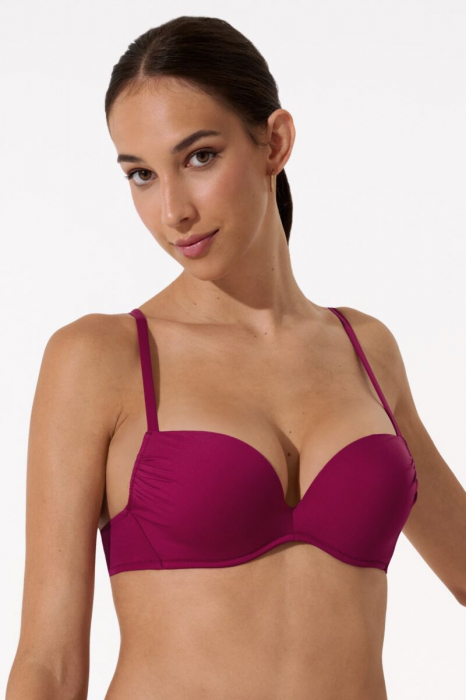 LISCA Sutien de baie cu push up bordo PALMA [3]