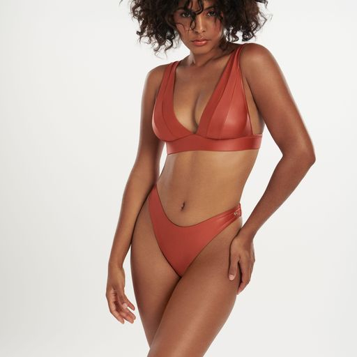 Slip de baie HIGH LEG JORDAN-negru/orange [2]