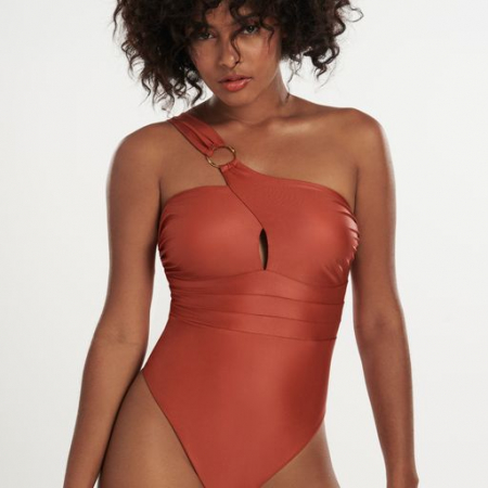 PROMOTII - LISCA Costum de baie pe un umar JORDAN-Orange