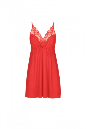 LISCA Camasa de noapte din vascoza cu bretele subtiri DIONE corai [5]