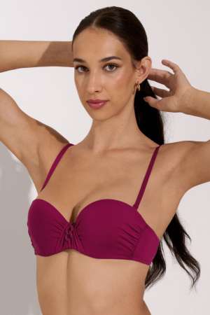 Produse - LISCA Sutien de baie bordo cu bretele detasabile PALMA