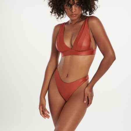 Slip de baie HIGH LEG JORDAN-negru/orange [1]