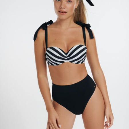 Costume de baie - LISCA Slip de baie inalt negru RHODES