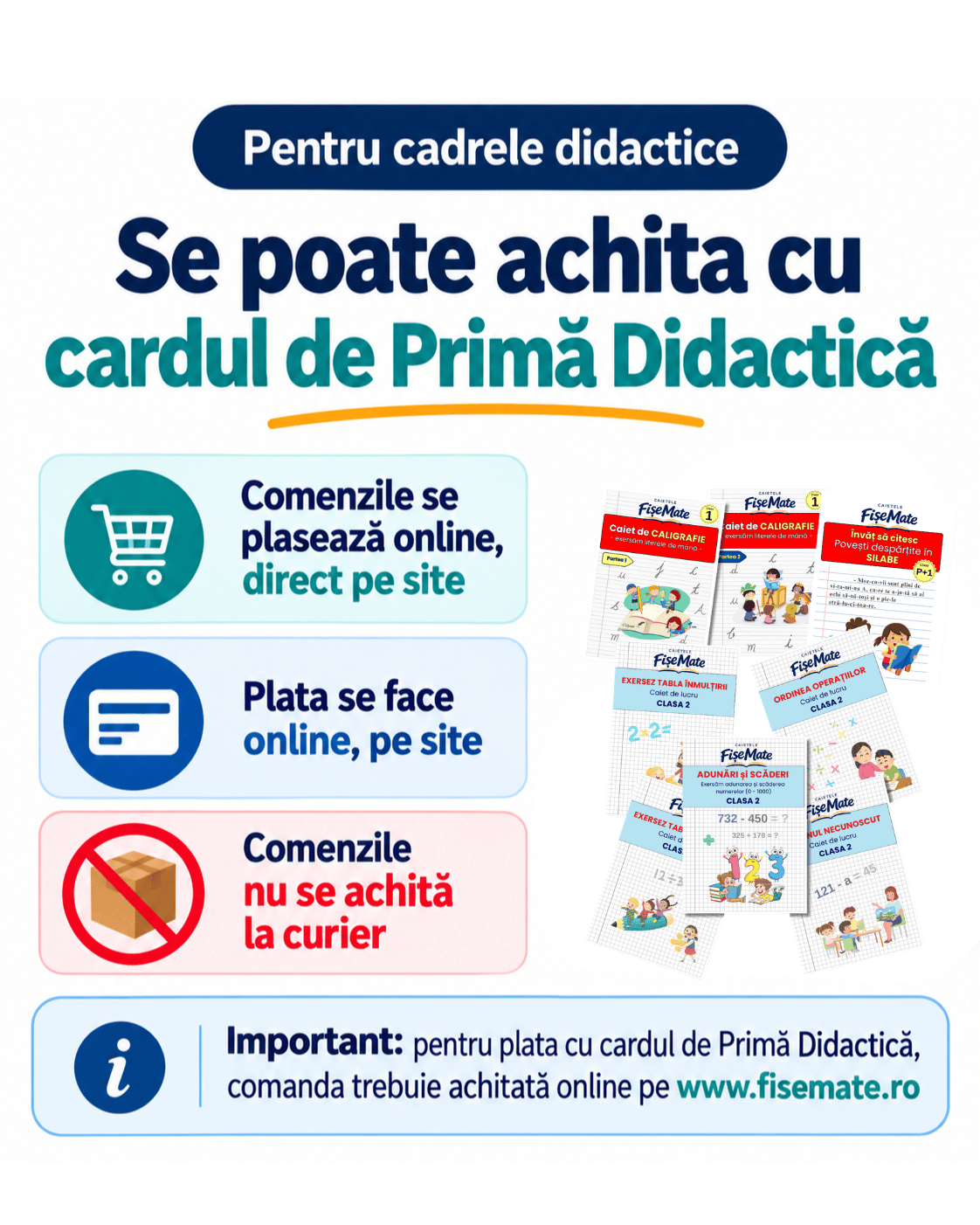 Plata cu Cardul de Primă Didactică pe FișeMate.ro