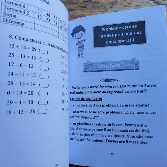 Caiet clasa 1 pentru copii Adunarea si Scaderea cu trecere peste ordin [8]