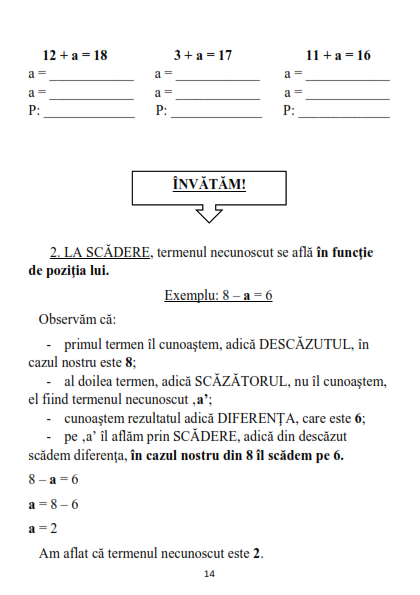 Adunarea si Scaderea Clasa 1 Probleme si Exercitii cu si fara Trecere Peste Ordin [9]