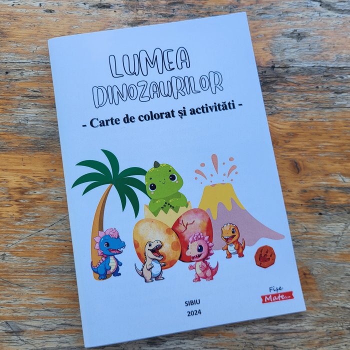 Carte copii 3-7 ani cu activitati si colorat Lumea Dinozaurilor [3]