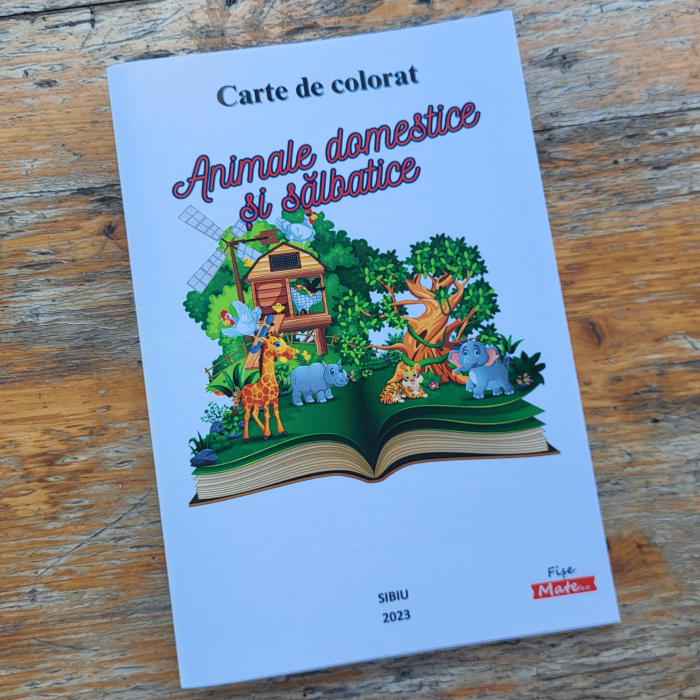 Carte copii 3-7 ani cu animale domestice si salbatice de colorat [3]