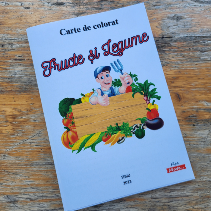 Carte copii 3-7 ani cu fructe si legume de colorat [3]
