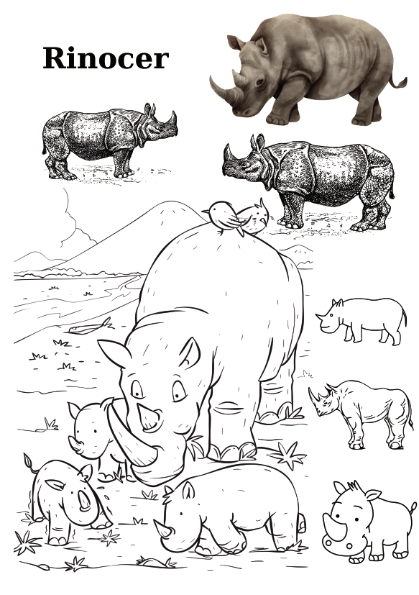 Carte copii 3-7 ani cu animale domestice si salbatice de colorat [8]