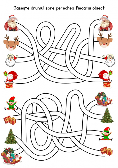 Carte copii 3-7 ani cu activitati si ilustratii de colorat Craciun [6]