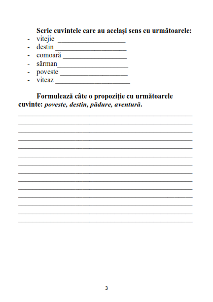 Caiet recapitulare clasa 3 pentru copii romana cu exercitii si fise [5]