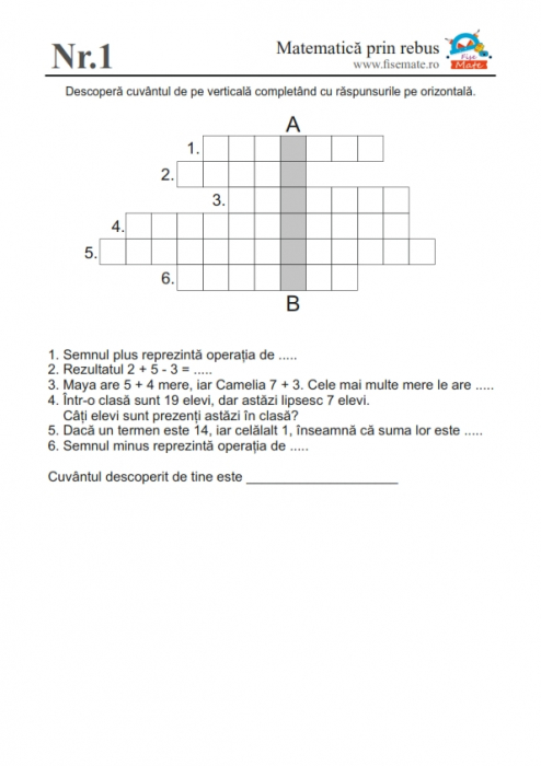 Set recapitulare matematica clasa 1 pentru copii cu exercitii si probleme [2]