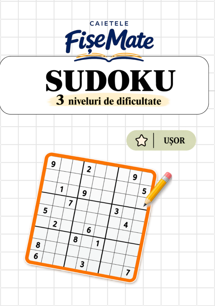 Set SUDOKU – 3 niveluri de dificultate [3]