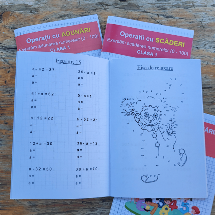 Pachet 4 caiete Operatii Matematice clasa 1 pentru copii [4]