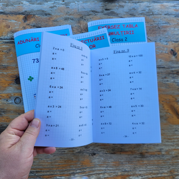 Pachet 5 caiete Operatii Matematice clasa 2 pentru copii [4]