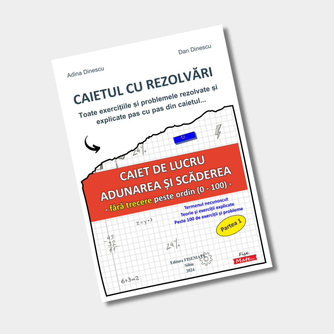 Pachet matematica clasa 1 cu 8 caiete exercitii probleme si rezolvari [15]