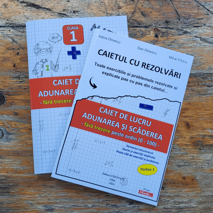 Pachet matematica clasa 1 cu 8 caiete exercitii probleme si rezolvari [6]