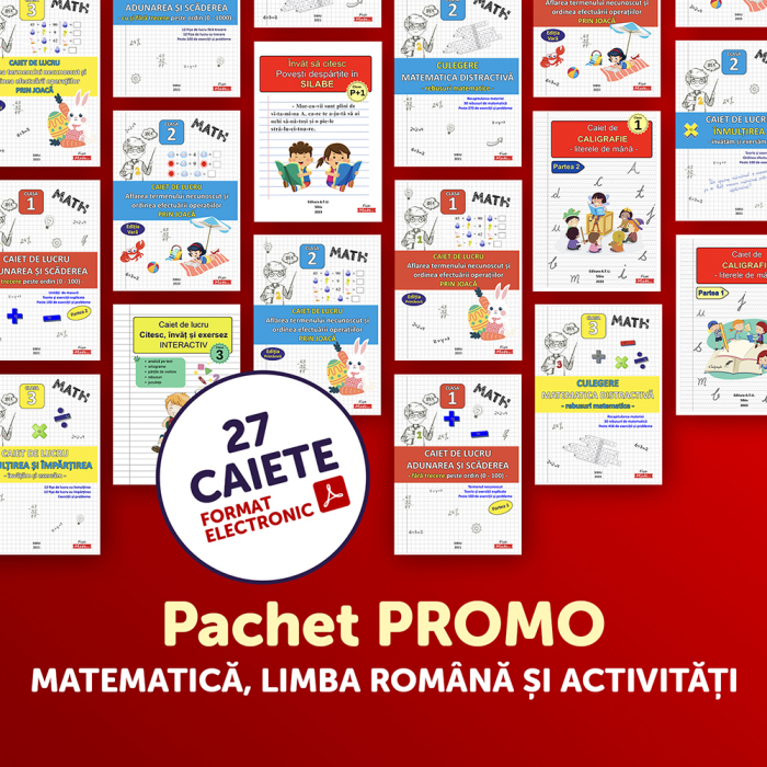 Pachet PDF 27 caiete clasele 1-4 cu matematica romana si activitati pentru copii [2]